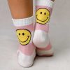 Luxe Trendy Socks Limlim | Oversized Smiley Stripe Socks