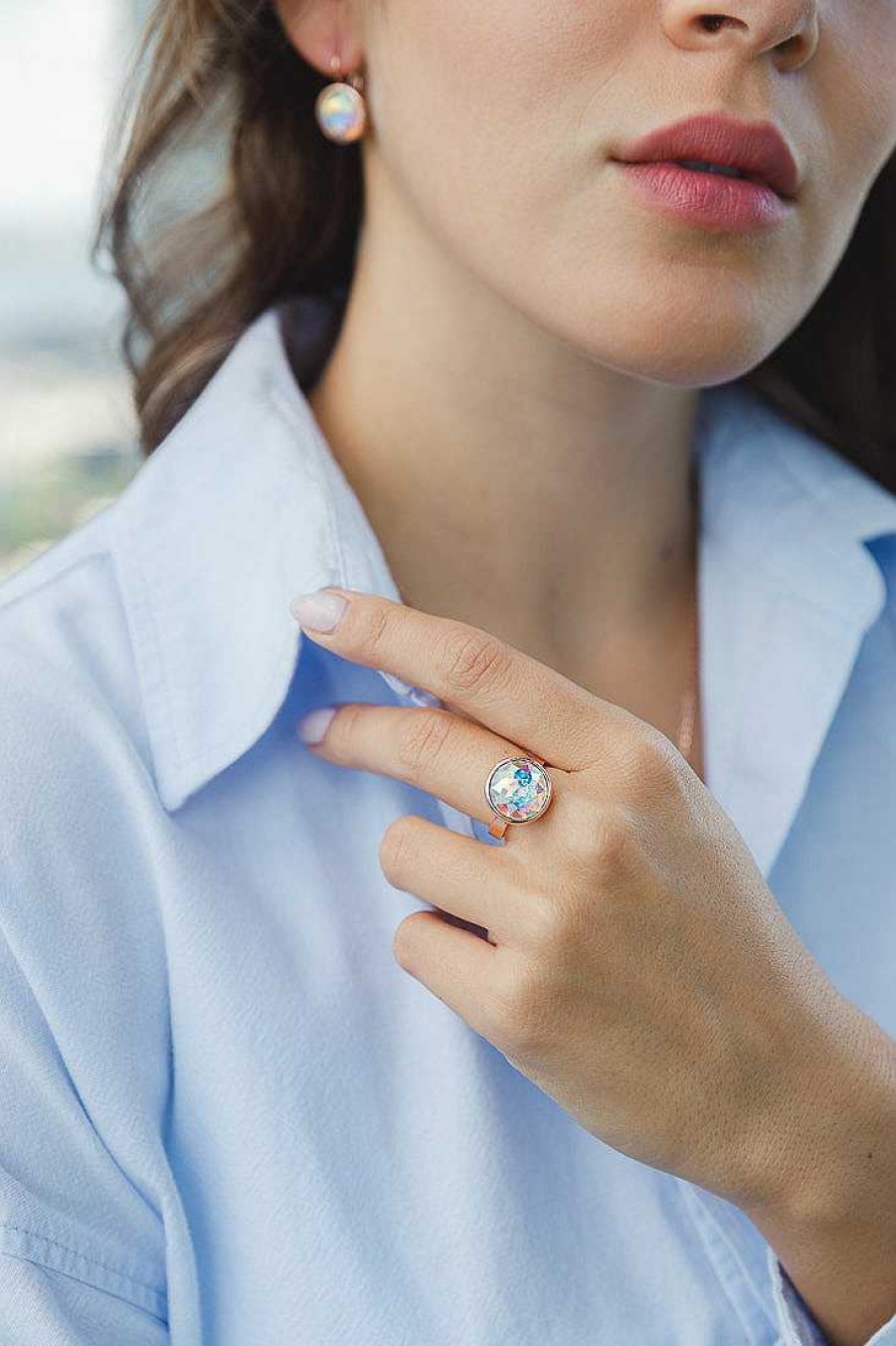 Jewelry Limlim | Rose Gold Ab Crystal Ring