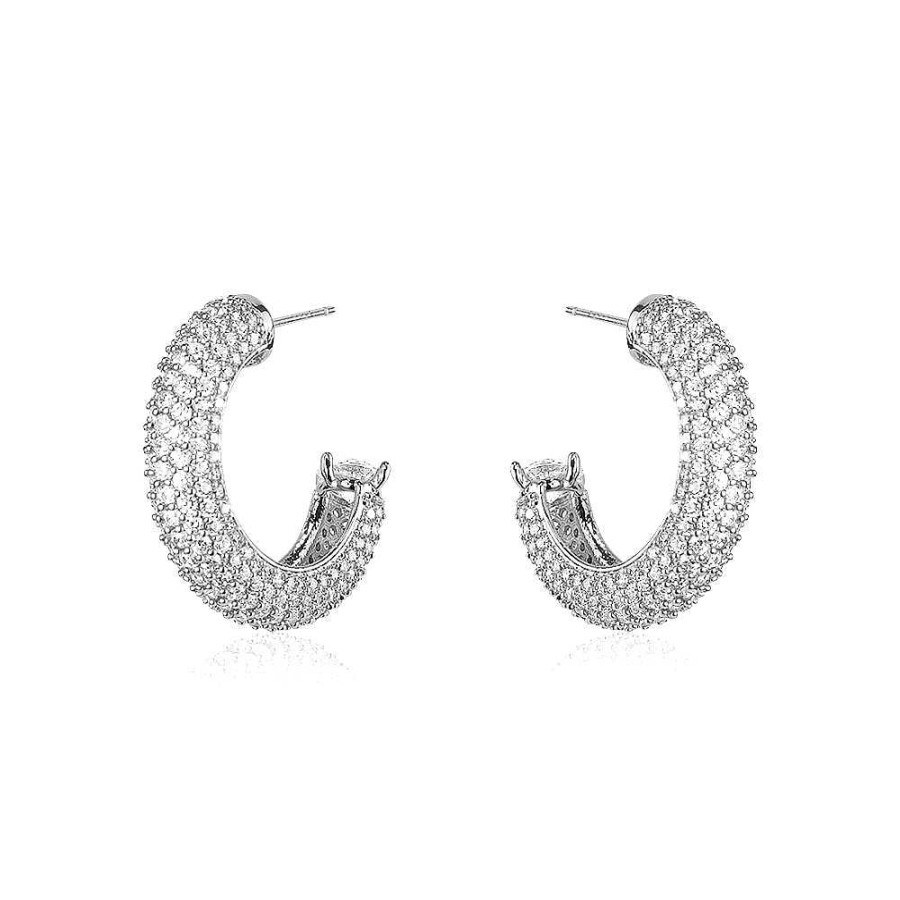 Jewelry Limlim | Pave Crystal Tube Hoops