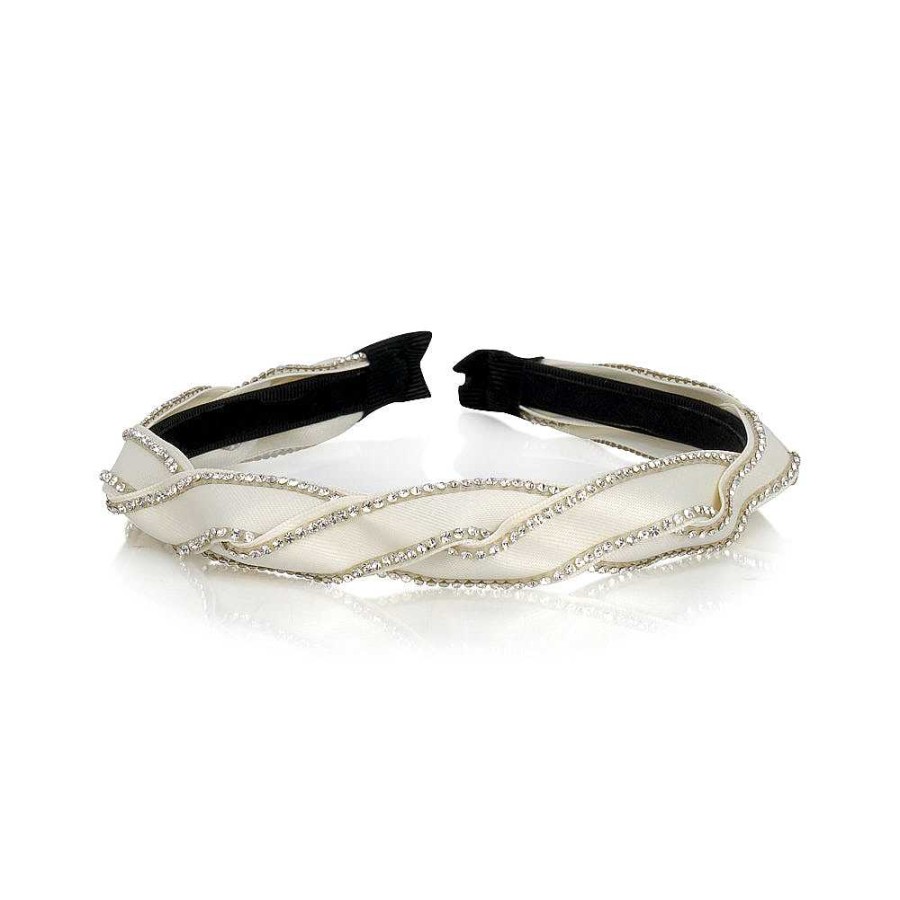 Hair Accessories Limlim | Twisted Satin Crystal Hairband