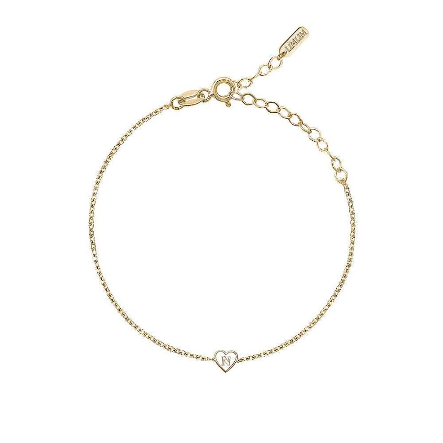 Jewelry Limlim | Enamel Heart Initial Bracelet