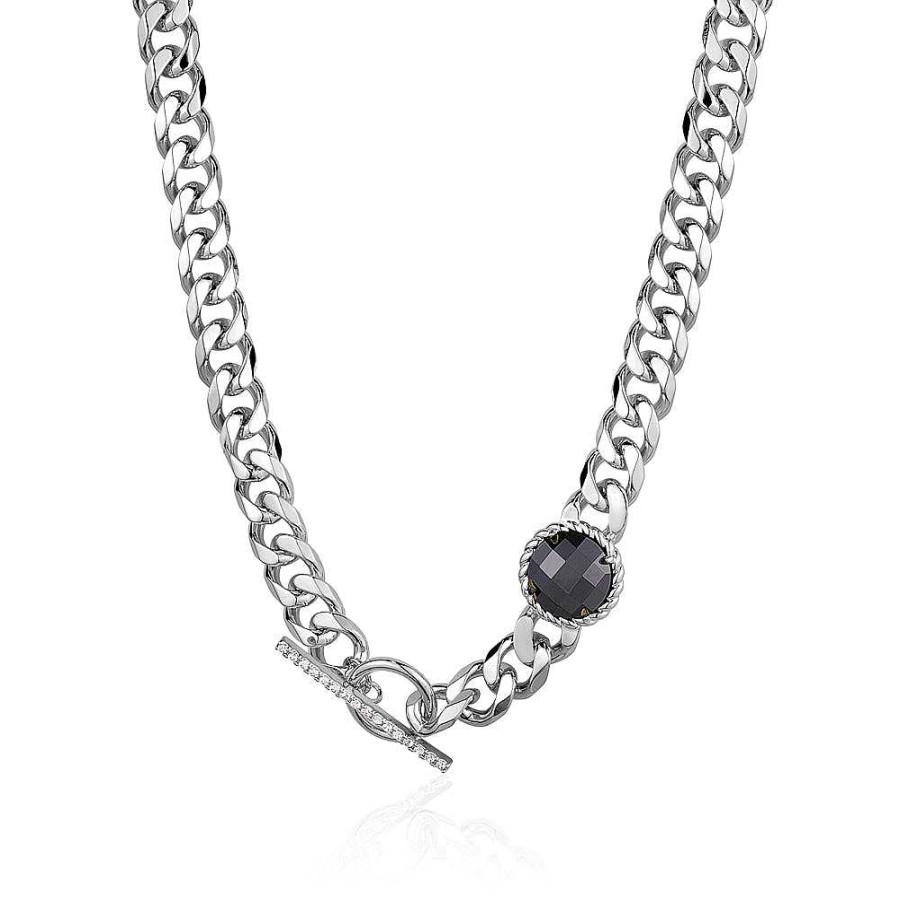 Jewelry Limlim | Gourmette Fancy Necklace Black Crystal