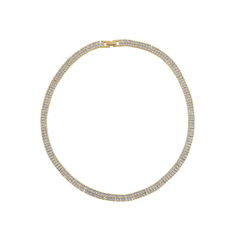 Kgmtl Limlim | Crystal Luxury Princess Cut Tennis Necklace