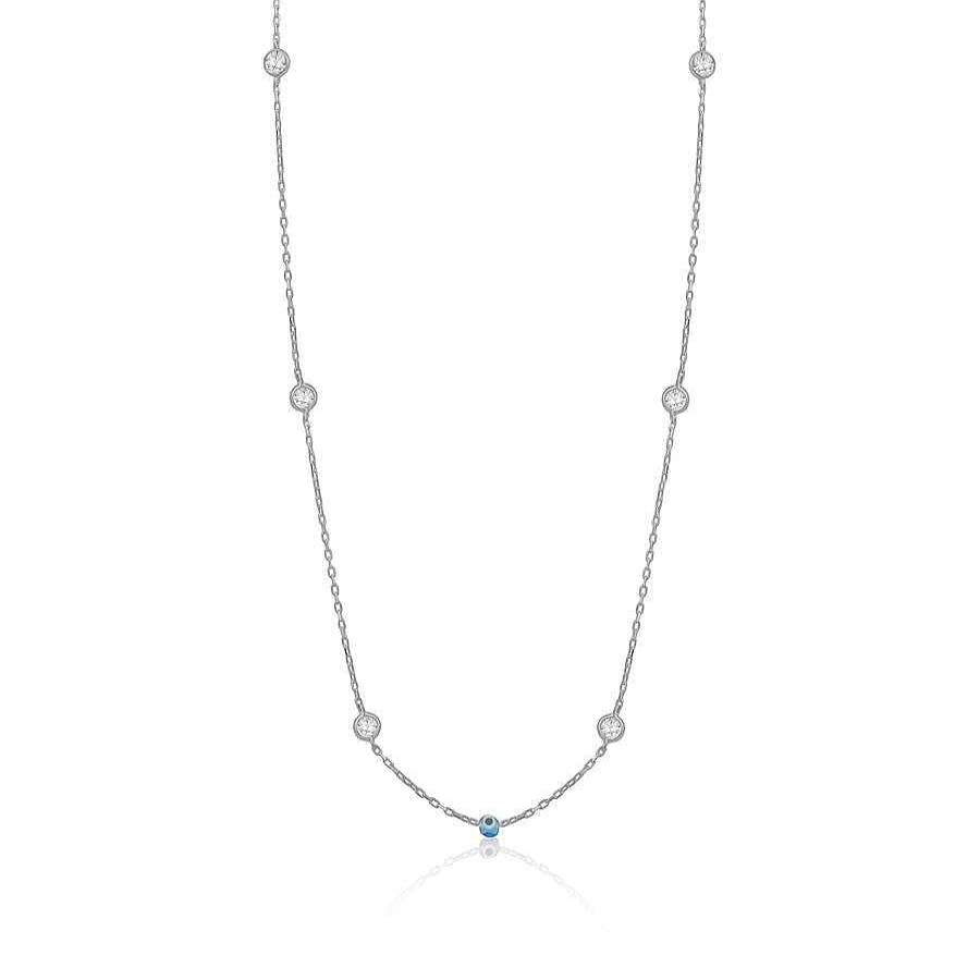 Kgmtl Limlim | Small Evil Eye And Crystal Necklace