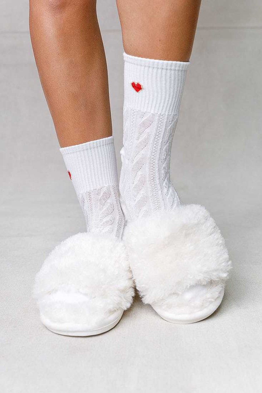 Luxe Trendy Socks Limlim | Frilled Heart Soft Socks