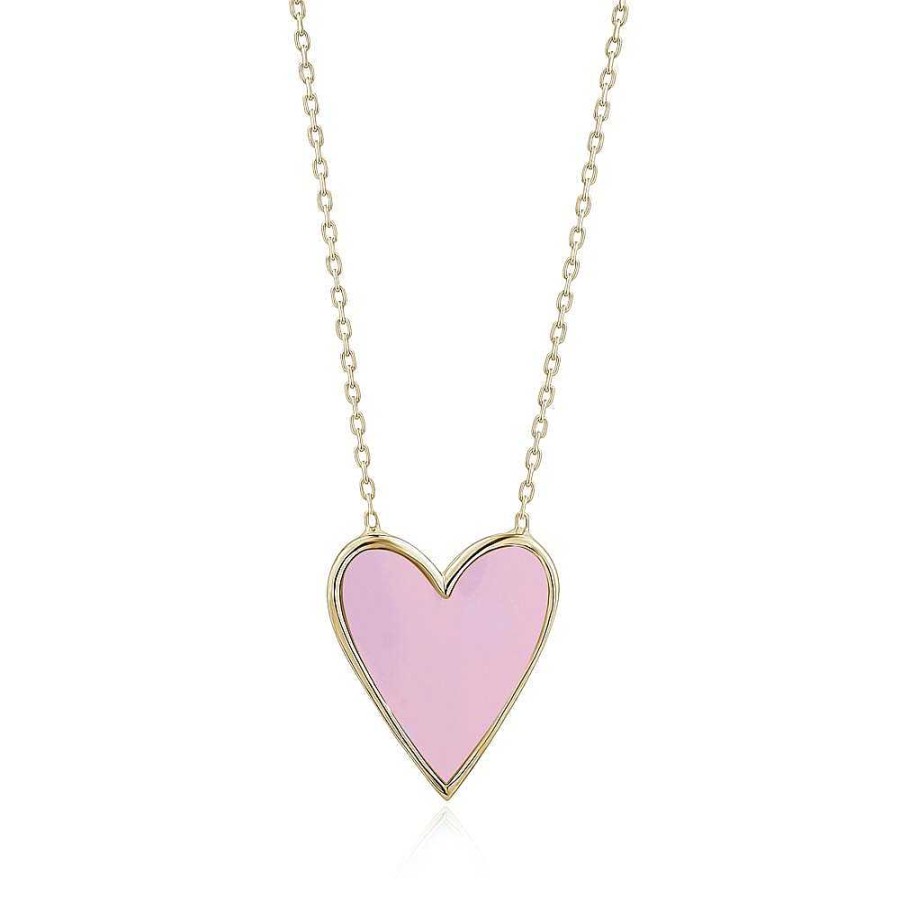 Jewelry Limlim | Pink Enamel Heart Necklace