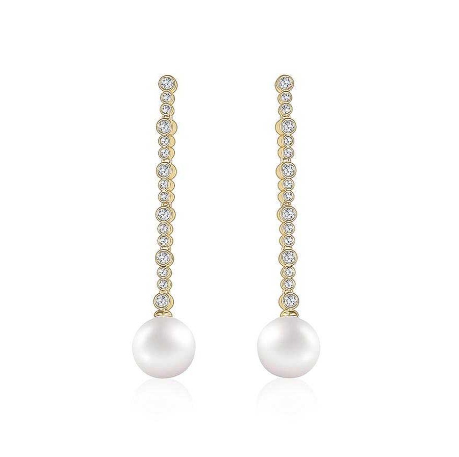 Jewelry Limlim | Long Crystal Pearl Drop Earring