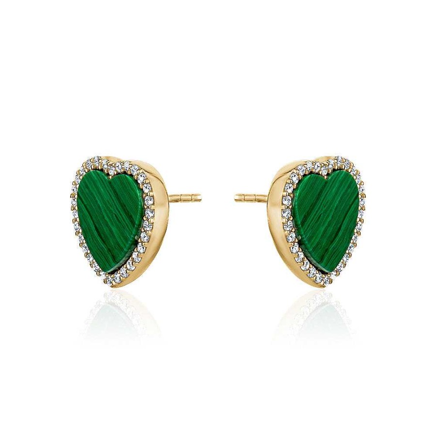 Kgmtl Limlim | Malachite Heart Earrings