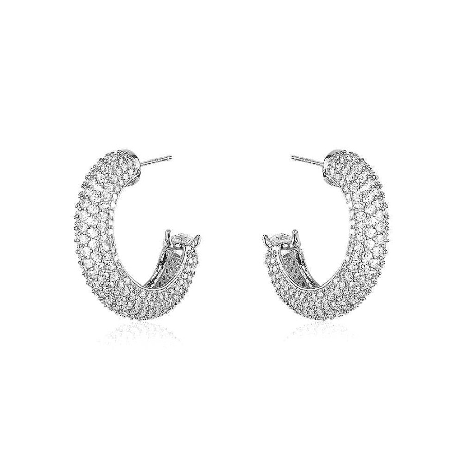 Jewelry Limlim | Pave Crystal Tube Hoops