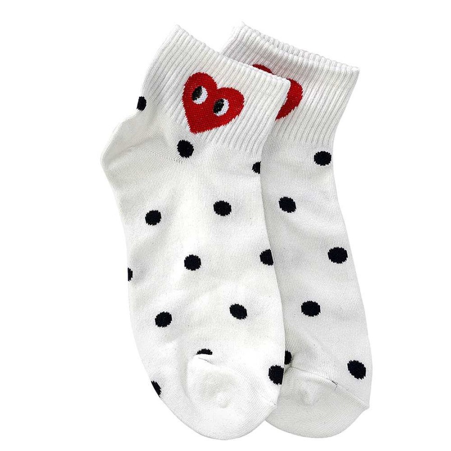 Luxe Trendy Socks Limlim | Polka Heart Short Socks