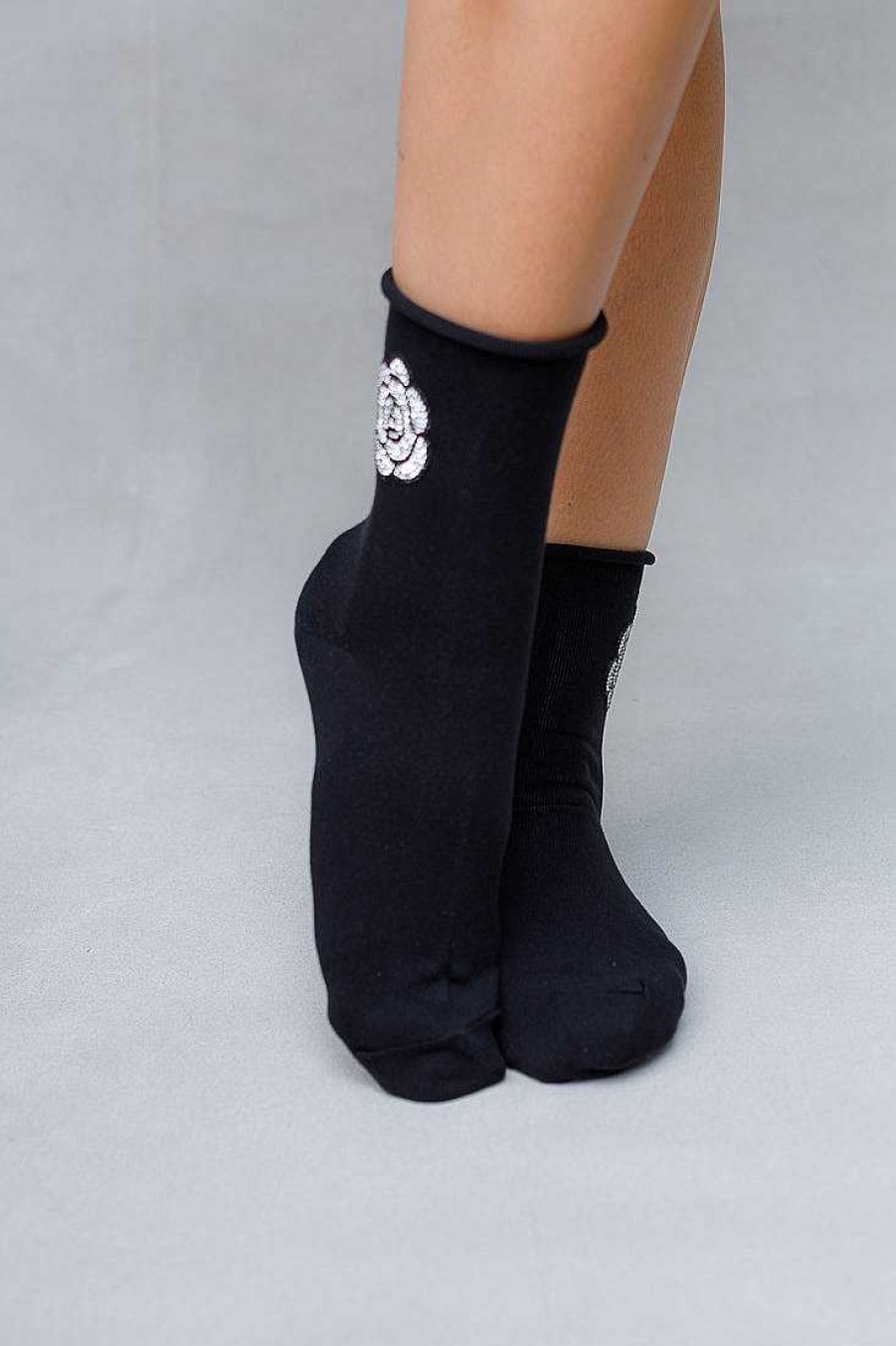 Luxe Trendy Socks Limlim | Camilia Crystal