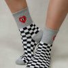 Luxe Trendy Socks Limlim | Checkered Heart Socks