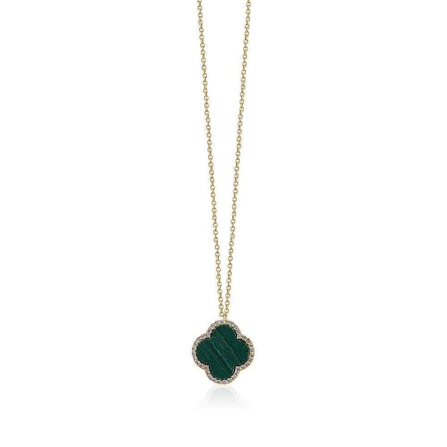 Jewelry Limlim | Malachite Four Leaf Clover Necklace