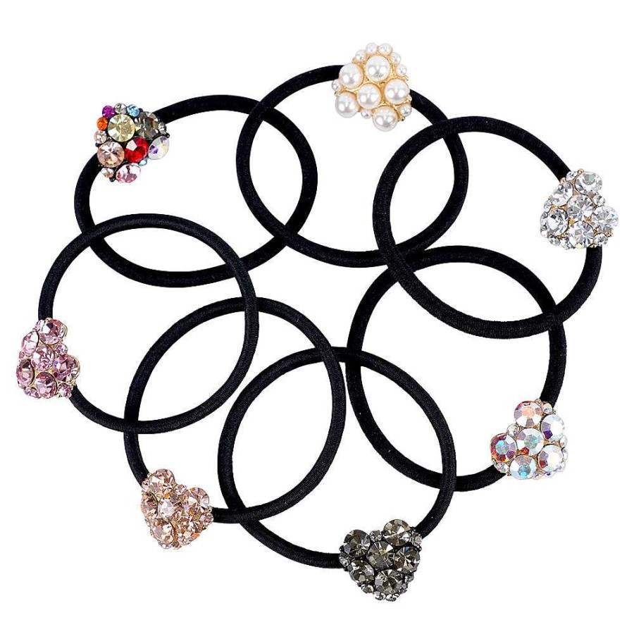 Hair Accessories Limlim | Heart Crystal Bunch Elastic