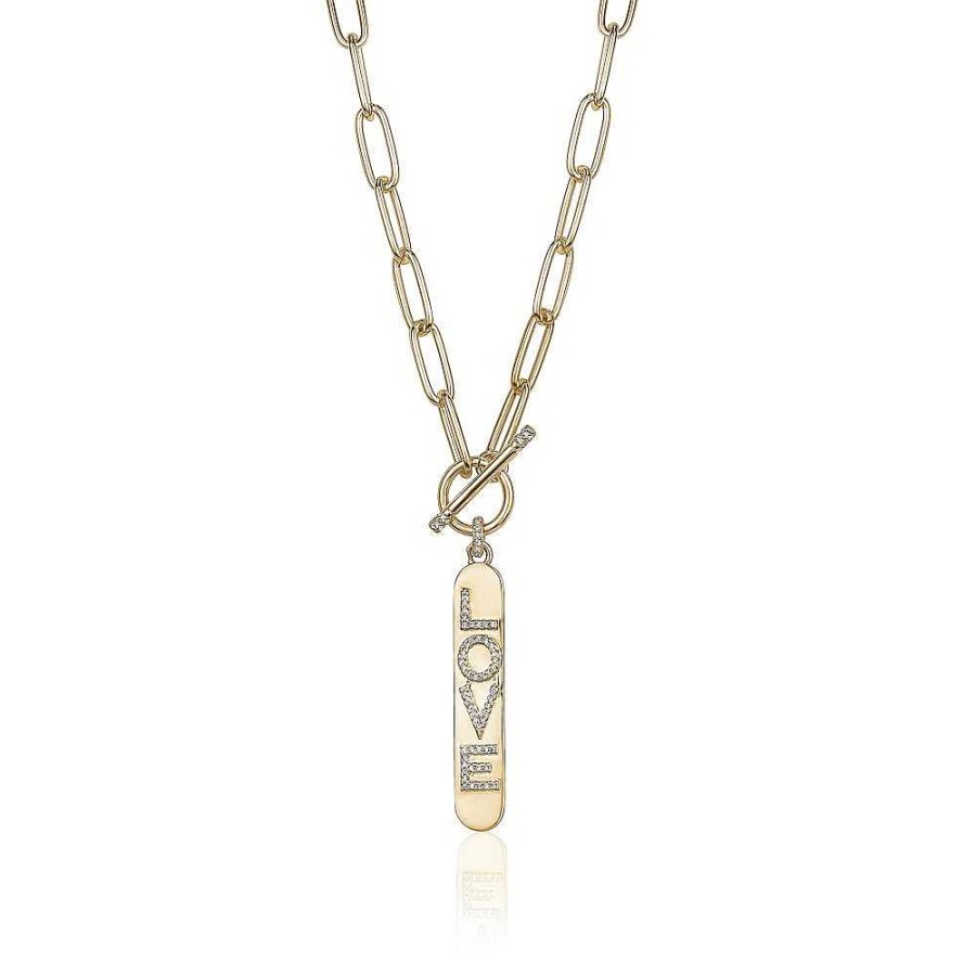 Jewelry Limlim | Love Link Plate Necklace