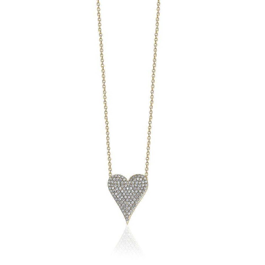 Jewelry Limlim | Trendy Pave Heart Necklace