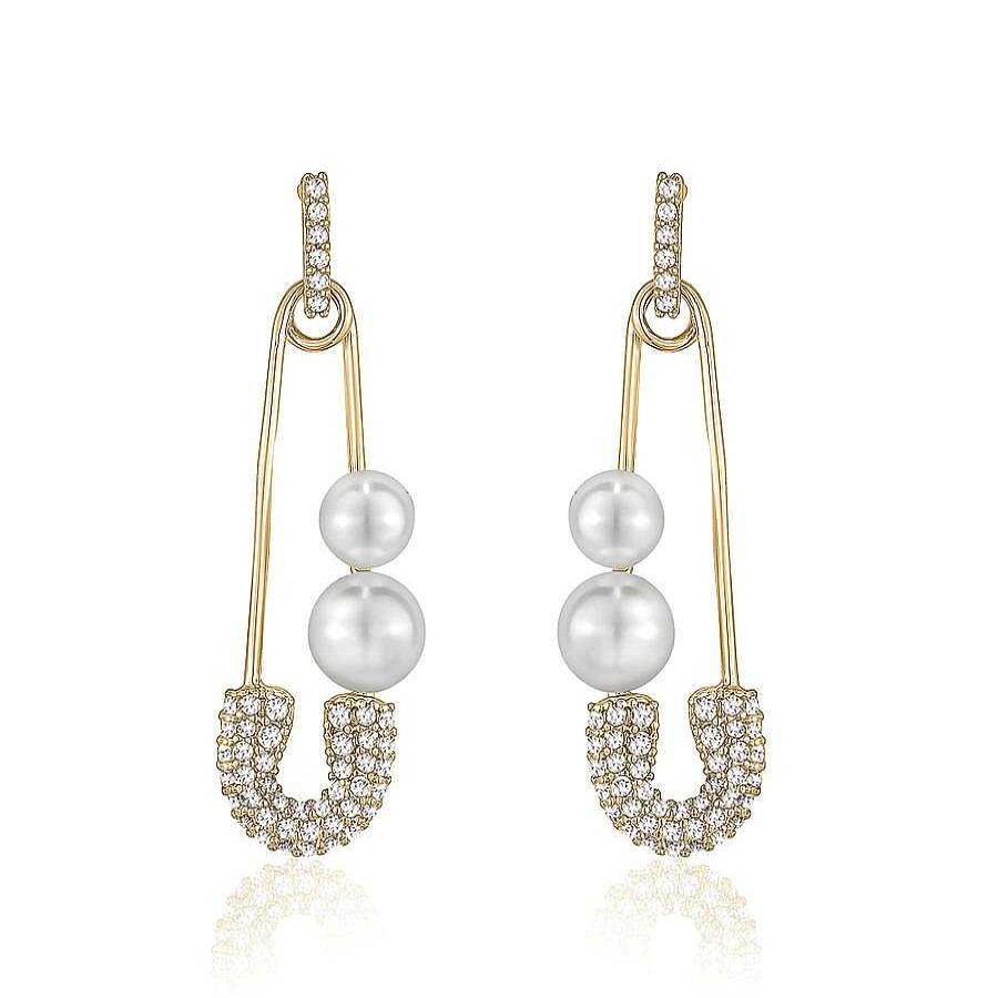 Jewelry Limlim | Pearl Safety Pin Earrings