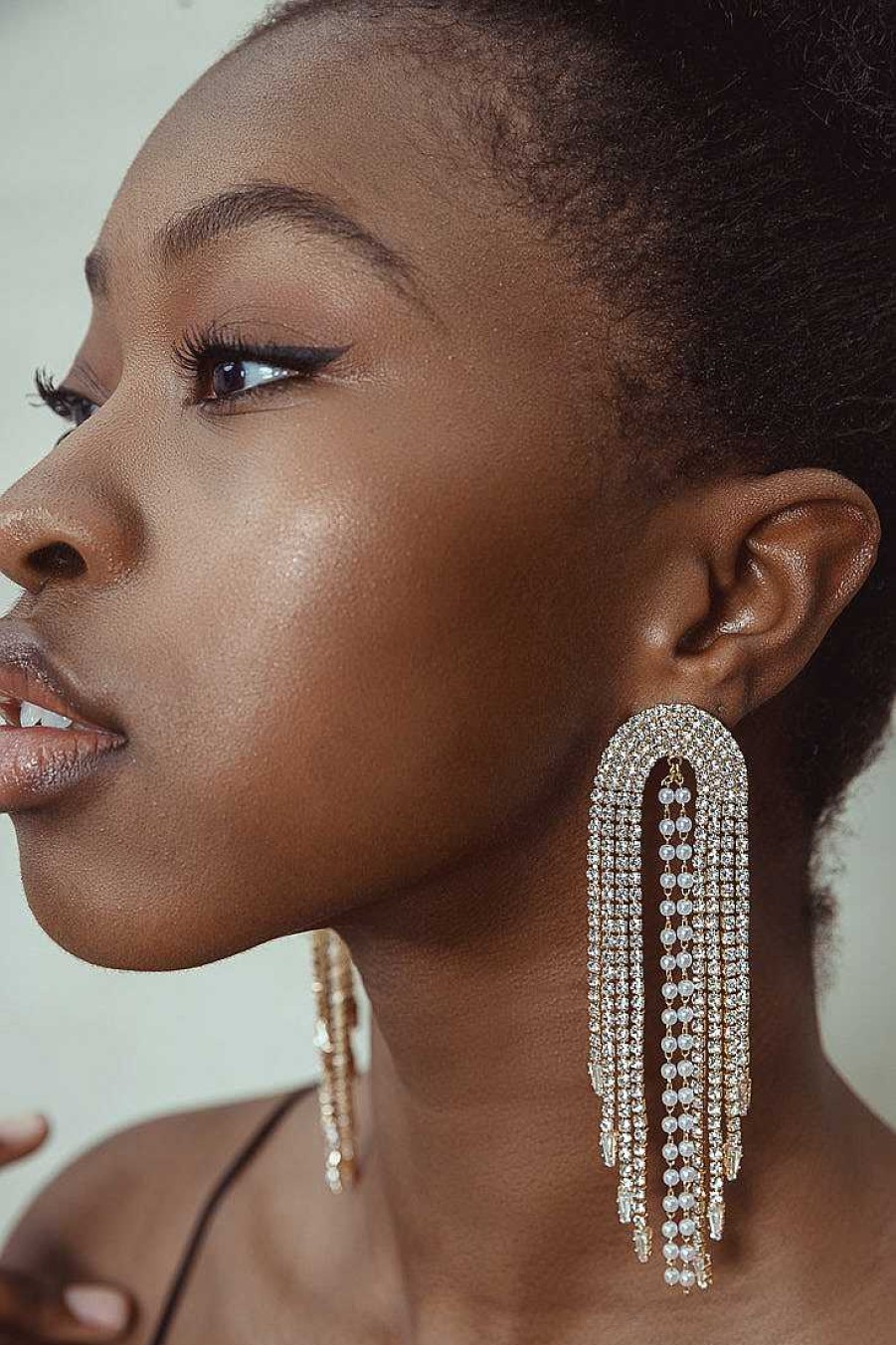 Kgmtl Limlim | Pearl Crystals Statement Earrings