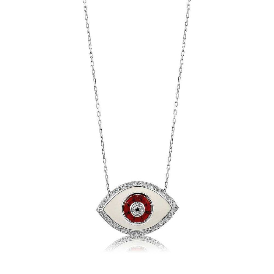 Jewelry Limlim | Silver Enamel Evil Eye Necklace