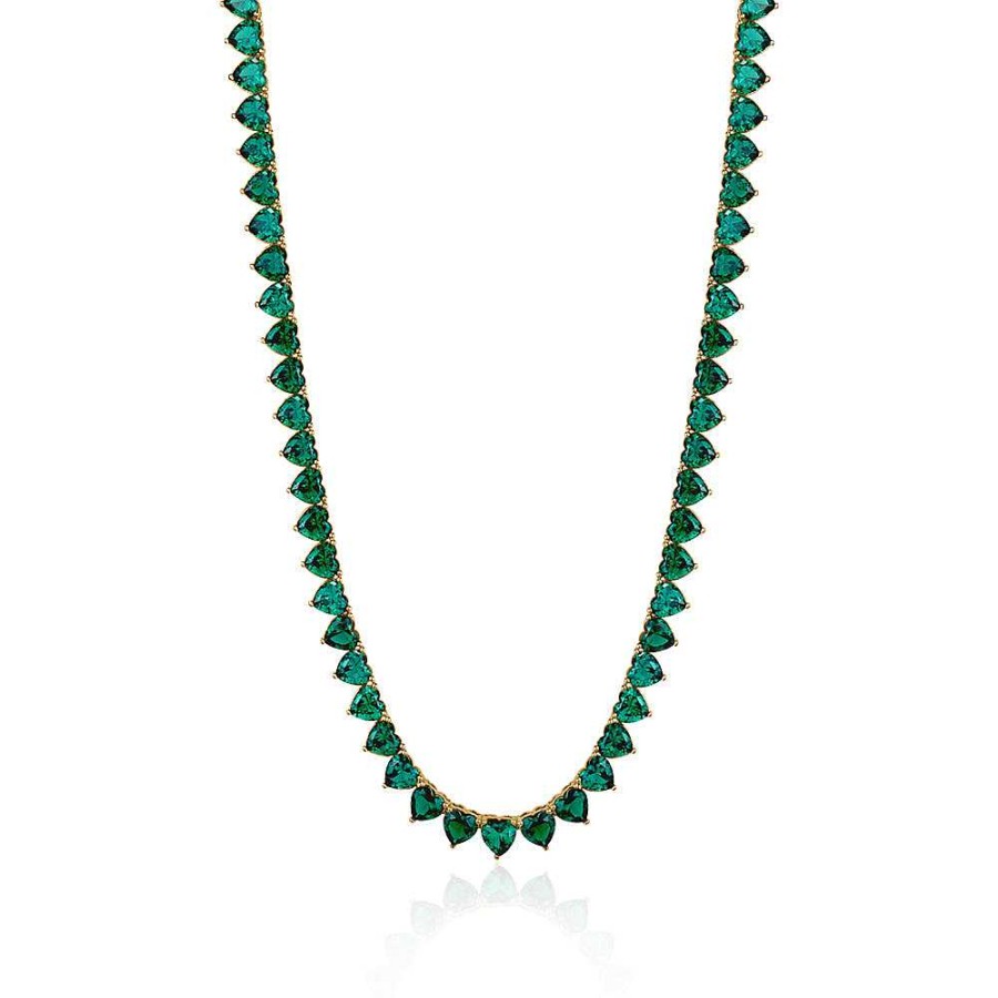 Kgmtl Limlim | All Hearts Tennis Necklace Emerald