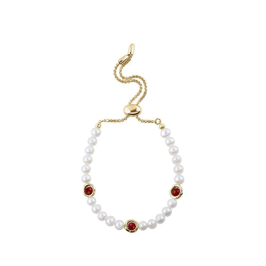 Jewelry Limlim | Ruby Round Fresh Water Pearls Necklace