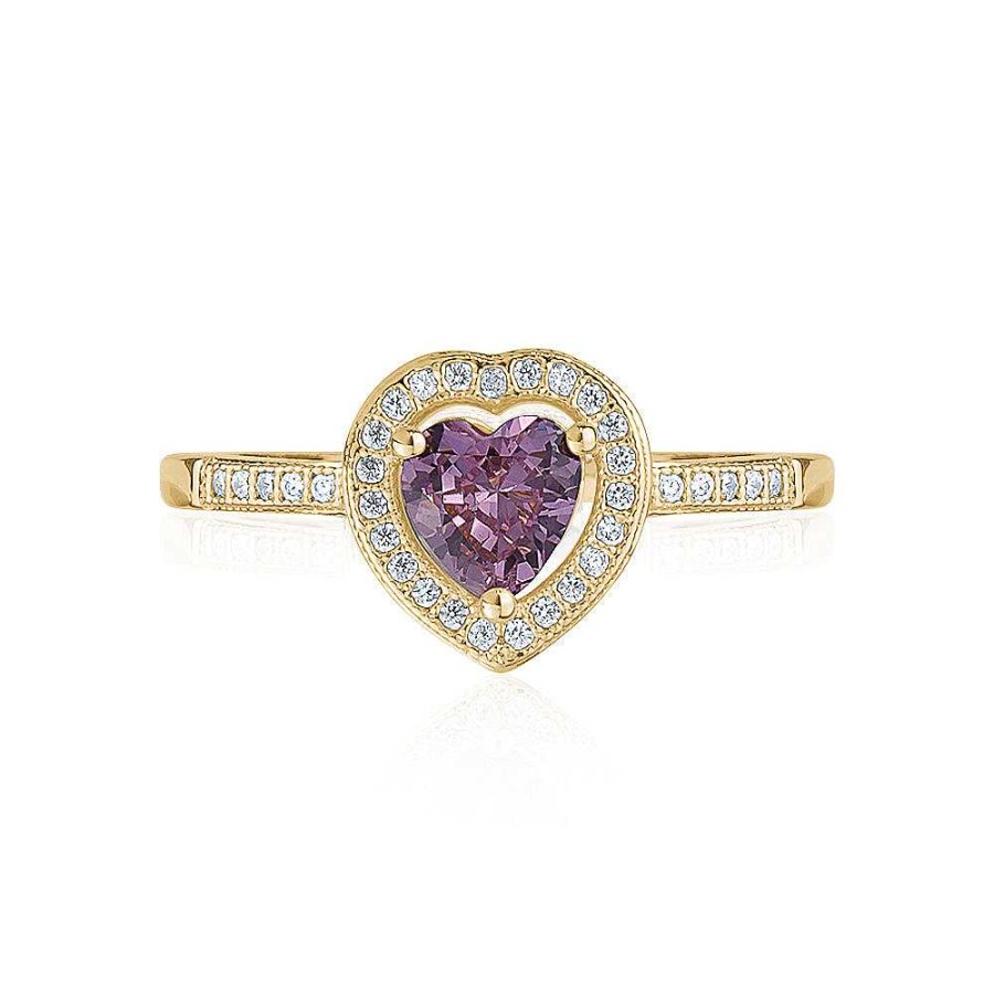 Jewelry Limlim | Pink Pave Heart Solitaire .