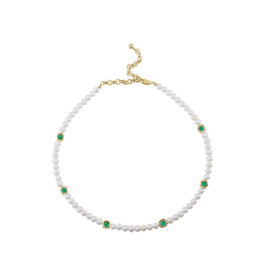 Jewelry Limlim | Emerald Round Fresh Water Pearls Necklace