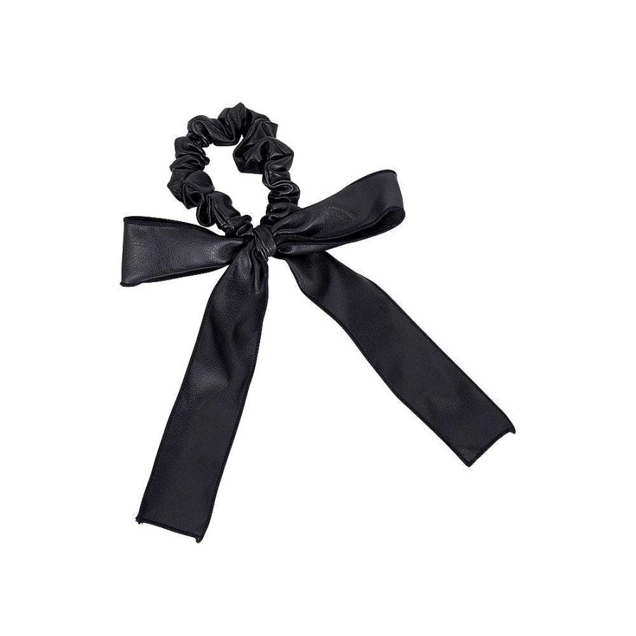 Hair Accessories Limlim | Leatherette Bow Scrunchies