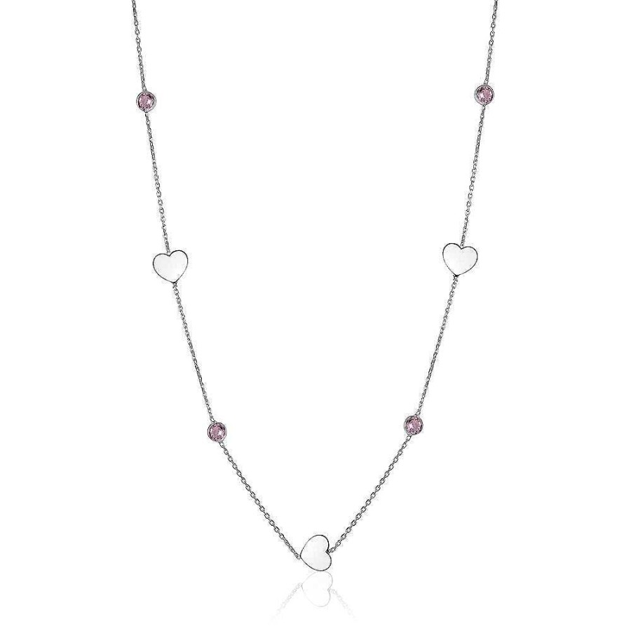 Jewelry Limlim | Pink Crystal Heart Necklace