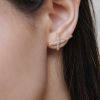 Jewelry Limlim | X Crystal Ear Huggers