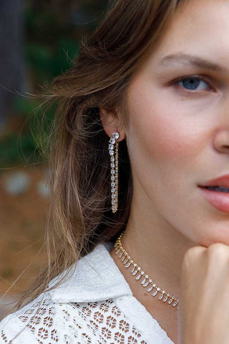 Kgmtl Limlim | Diamond Drops Tennis Earrings