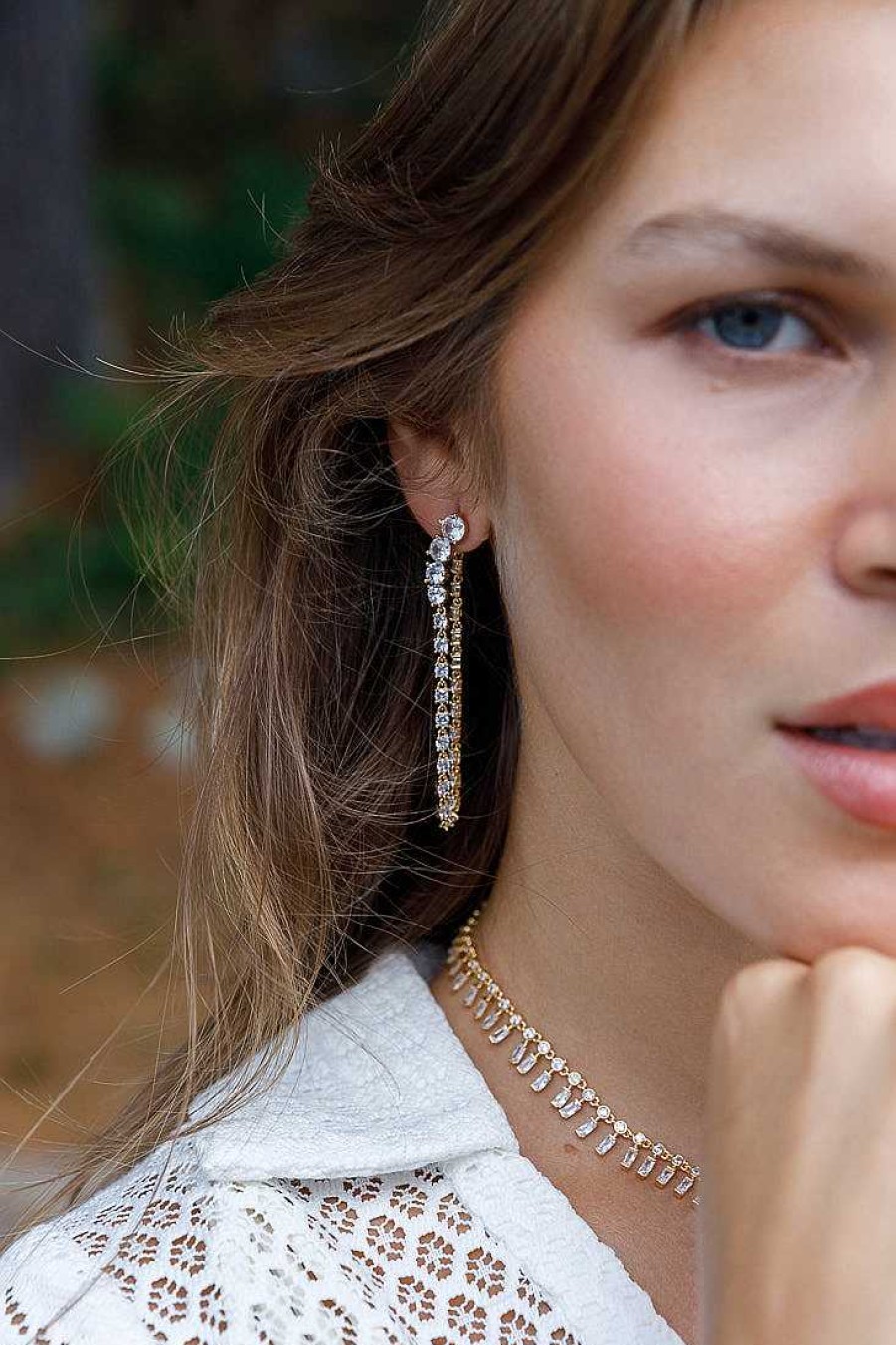 Jewelry Limlim | Diamond Drops Tennis Earrings