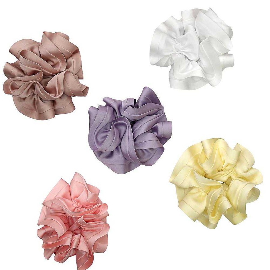 Hair Accessories Limlim | Signature Satin Trim Scrunchies