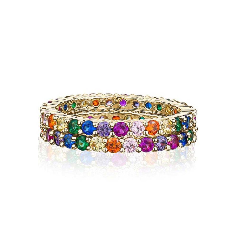 Jewelry Limlim | Stack Of Rainbow Eternity Rings