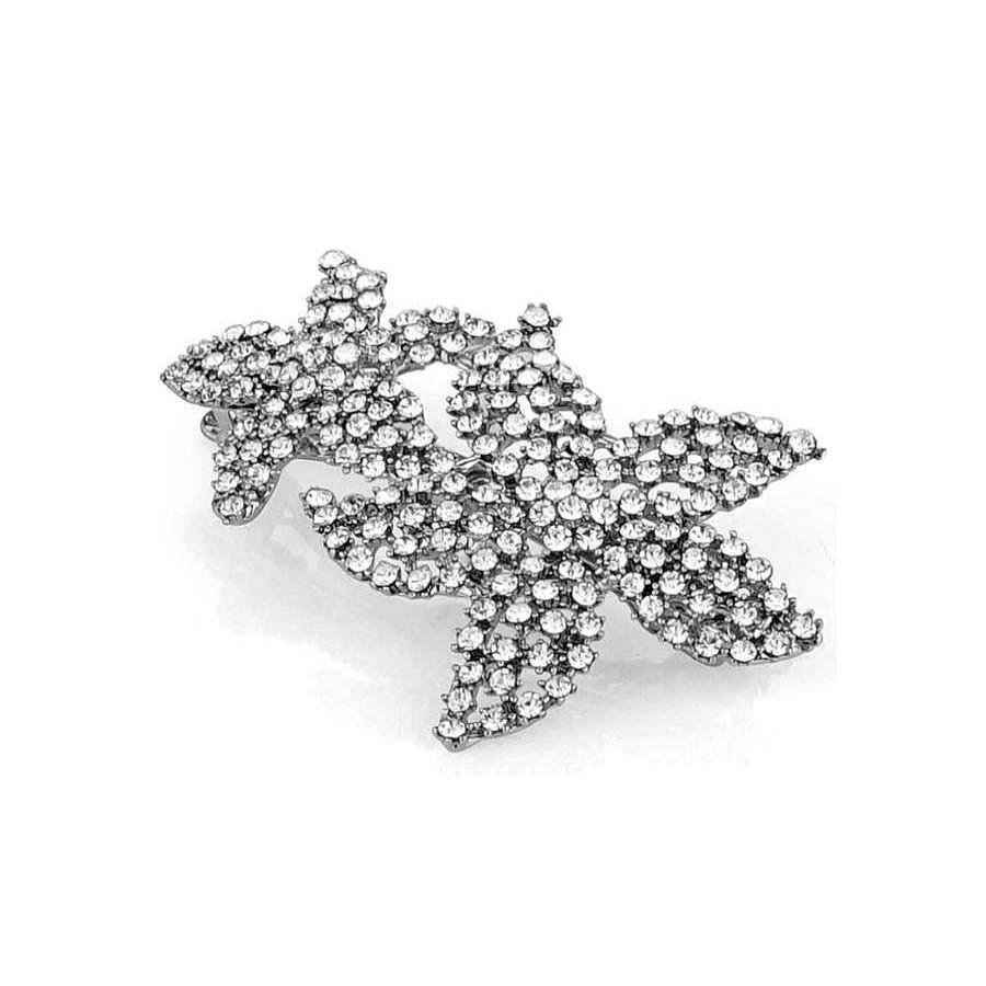 Hair Accessories Limlim | Swarovski Double Flower Barette