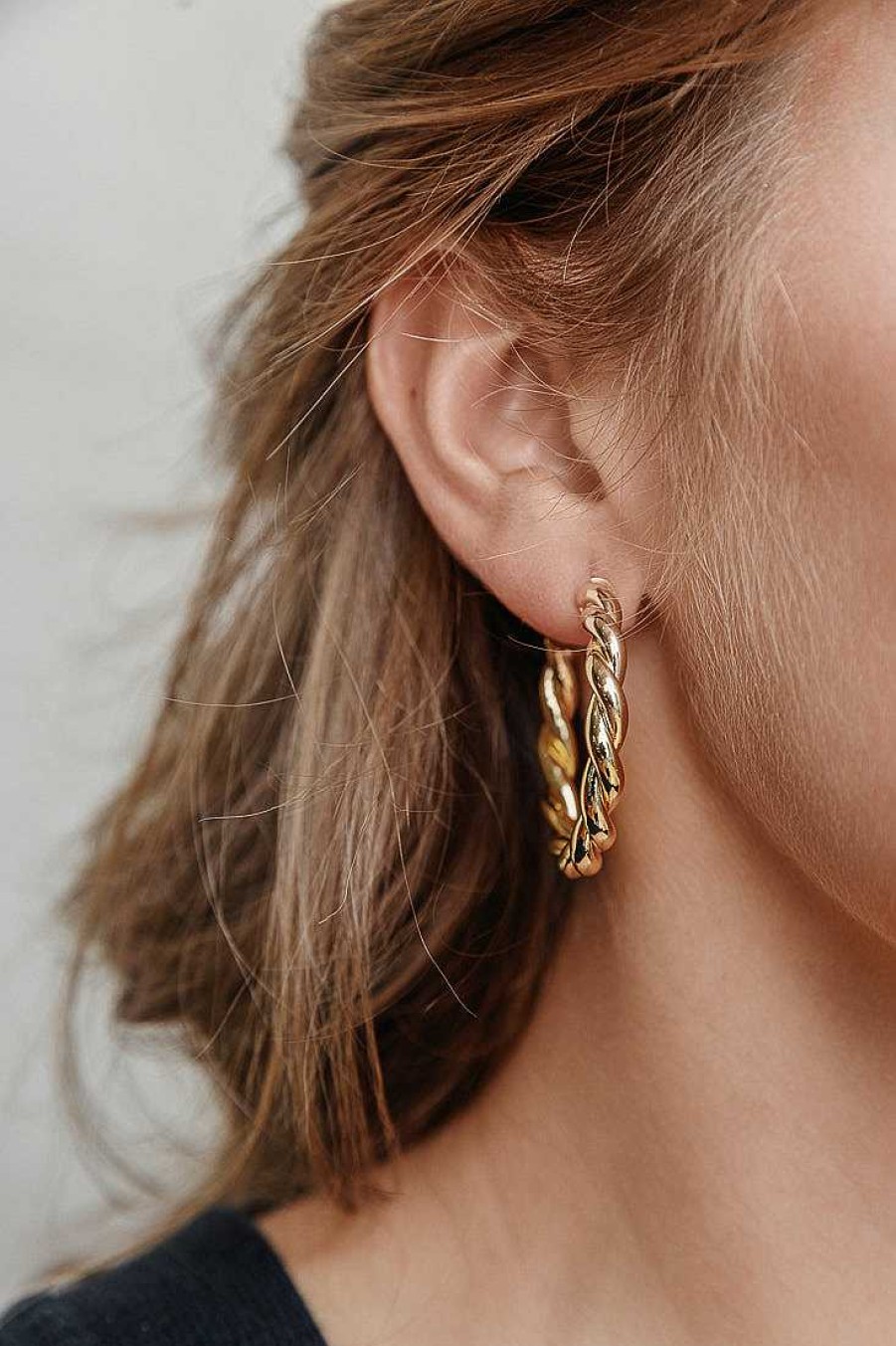 Jewelry Limlim | Twisted Gold Hoops