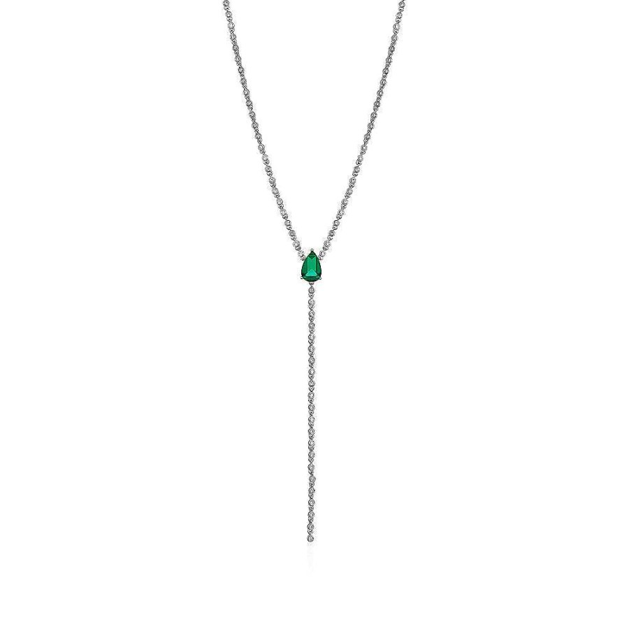 Kgmtl Limlim | Pear Shape Emerald Bezel Lariat