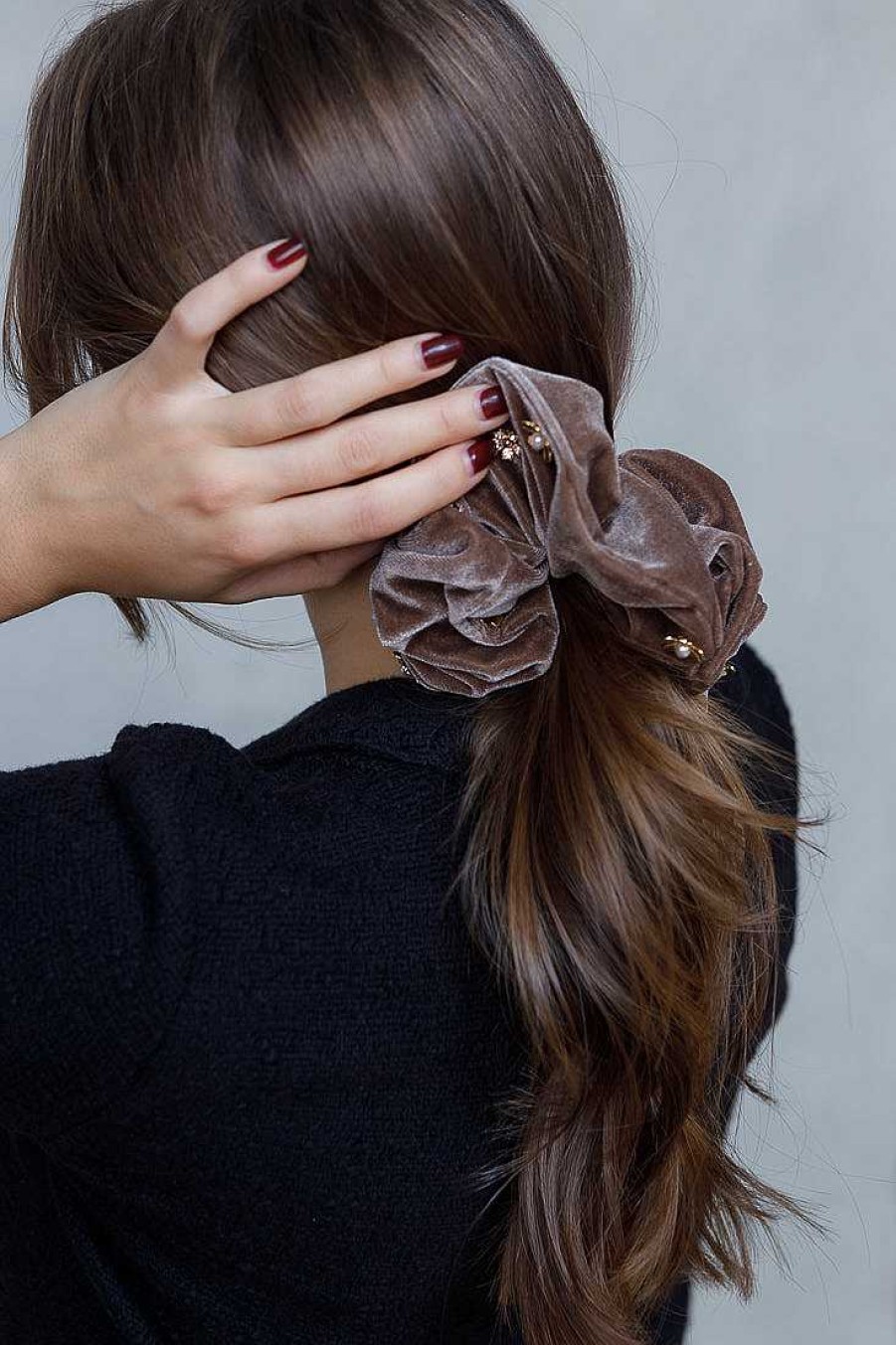 Hair Accessories Limlim | Velvet Crystal Luxe Scrunchies