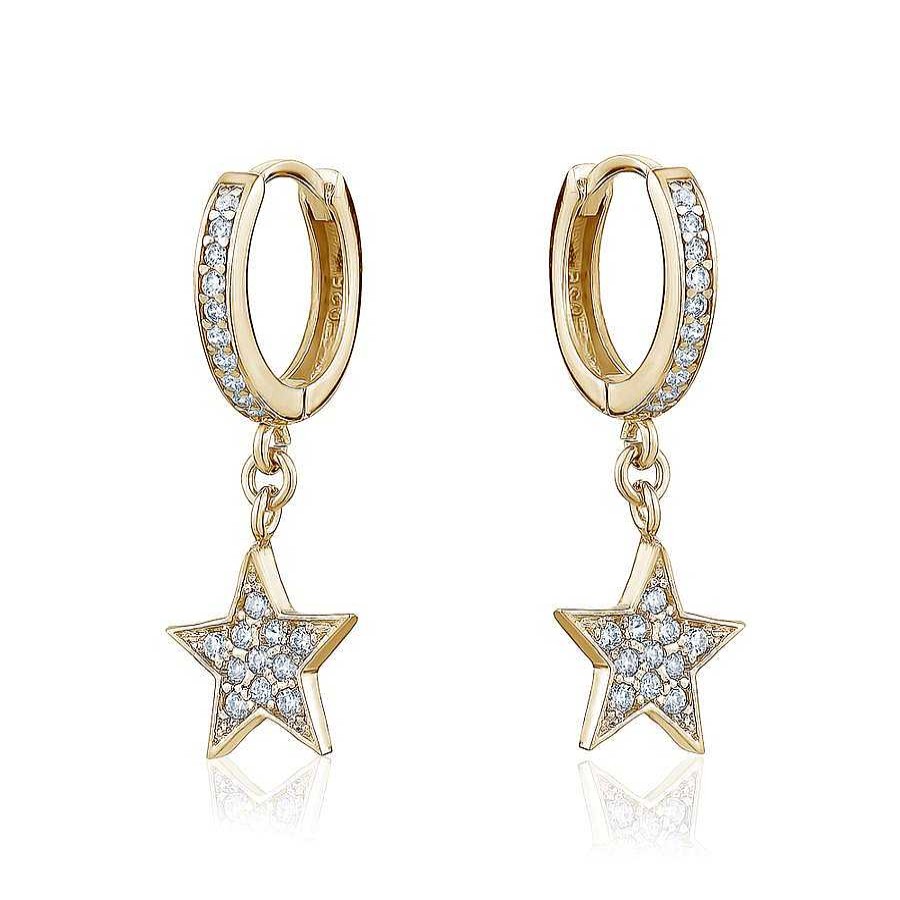 Jewelry Limlim | Star Dangling Huggies Gold