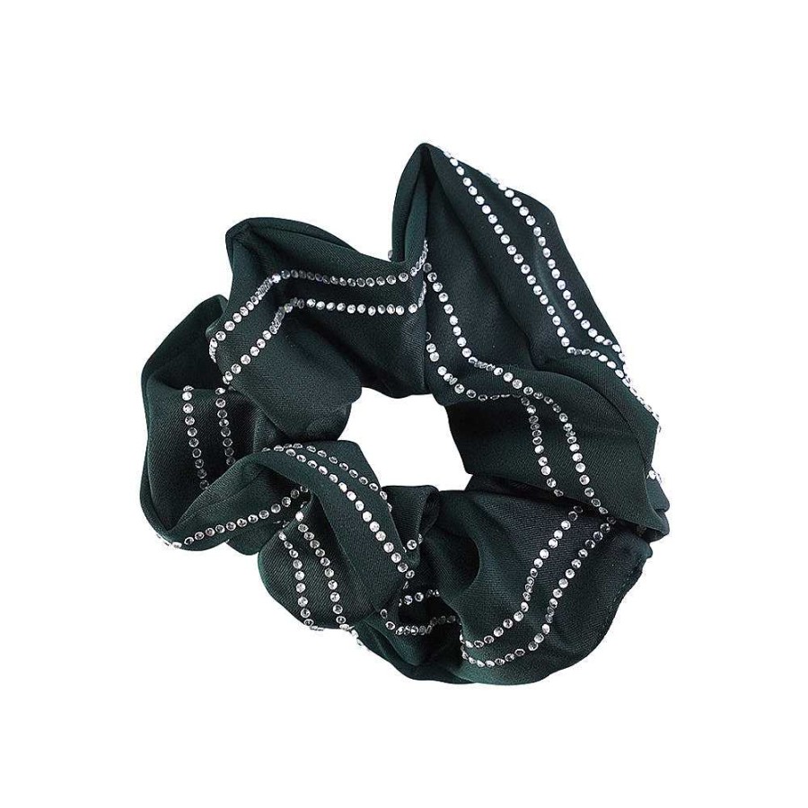 Hair Accessories Limlim | Stripe Two Row Crystal Scrunchie