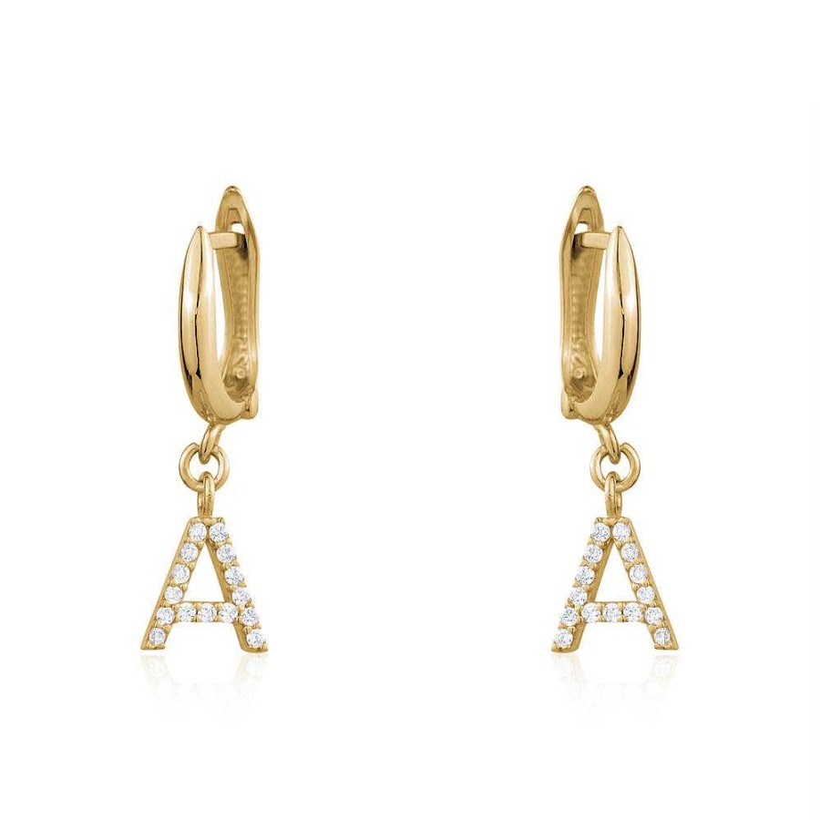 Jewelry Limlim | Initial Huggie Earrings