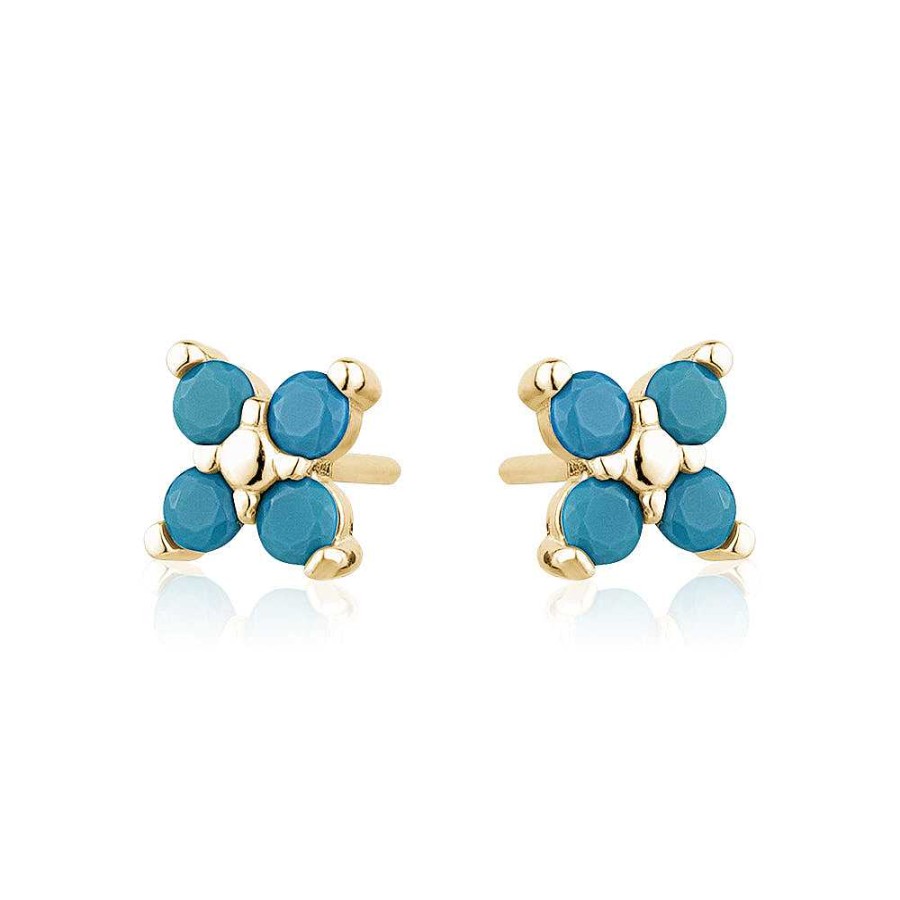 Jewelry Limlim | Mimi Flower Earrings Turquoise