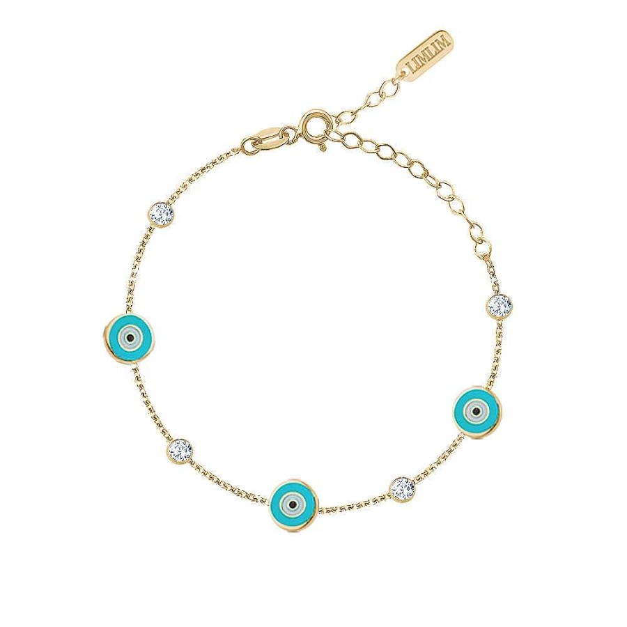 Jewelry Limlim | Enamel Hand Painted Evil Eye Anklet