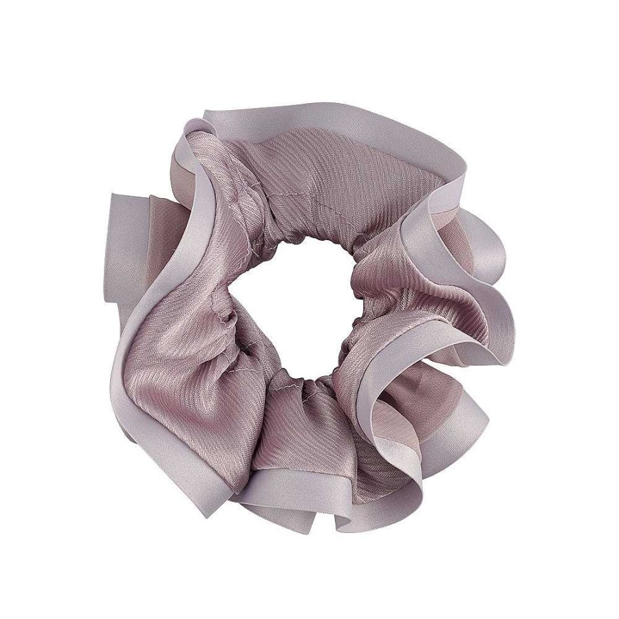 Hair Accessories Limlim | Waffle Satin Trim Scrunchies