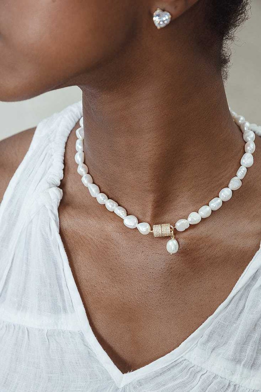 Jewelry Limlim | Freshwater Crystal Pearl Necklace