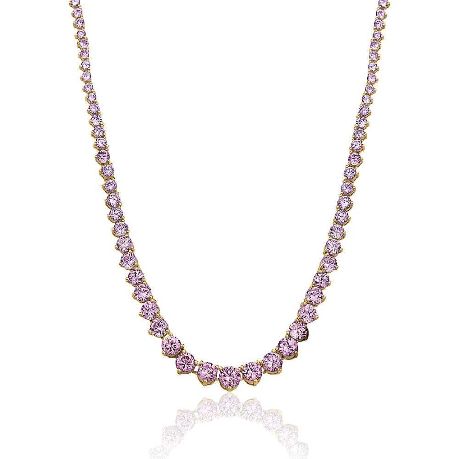 Jewelry Limlim | Ascending Crystal Tennis Pink Silver