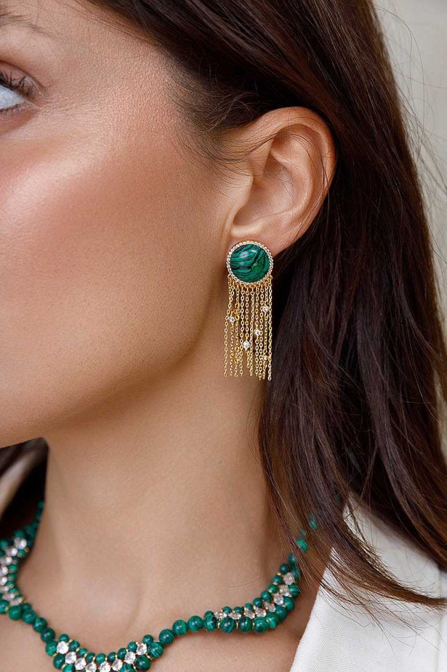 Jewelry Limlim | Malachite By The Yeard Earrings