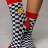 Luxe Trendy Socks Limlim | Checke Smiley Socks