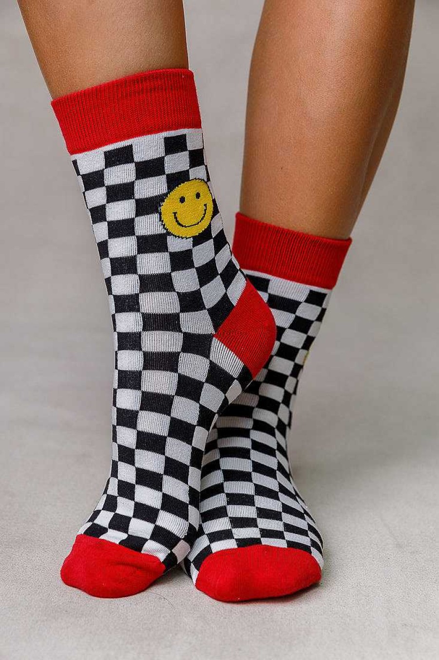 Luxe Trendy Socks Limlim | Checke Smiley Socks