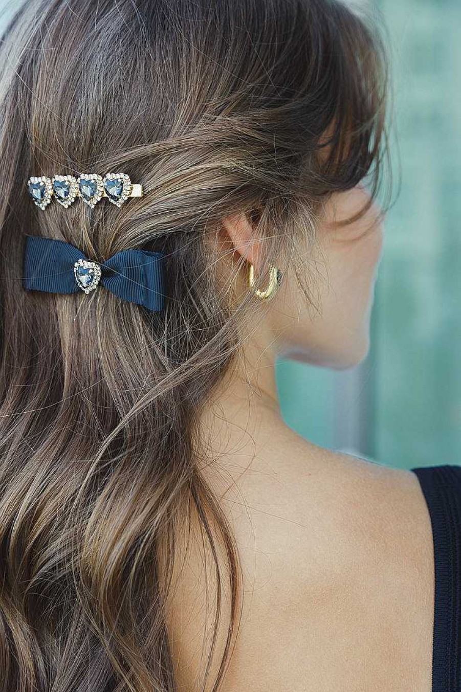 Hair Accessories Limlim | Heart Crystal Pin Set